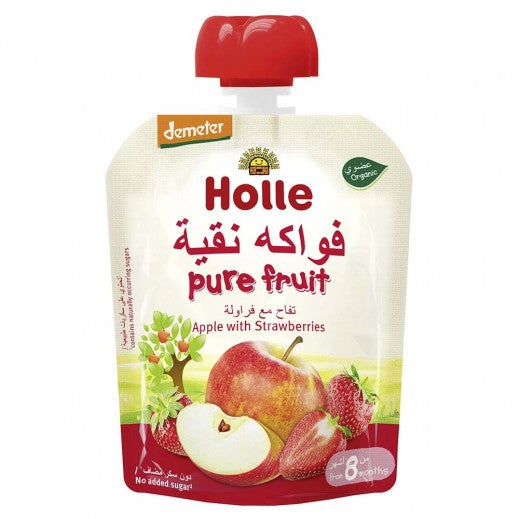 هولي - فواكه عضوية نقية تفاح مع فراولة 90 جم - Ur Jameeya