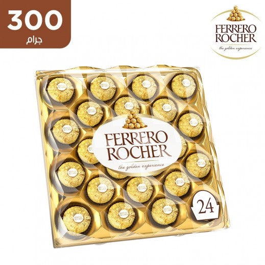 فيريرو روشيه - شوكولاتة حليب بالبندق الفاخرة -  24 قطعة - 300 جم - Ur Jameeya